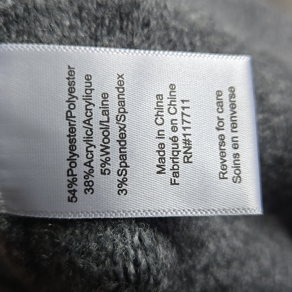 NWT Paisley & Gray TRICOLOR CABLE TURTLENECK Size M- TRI GREY - Picture 9 of 9